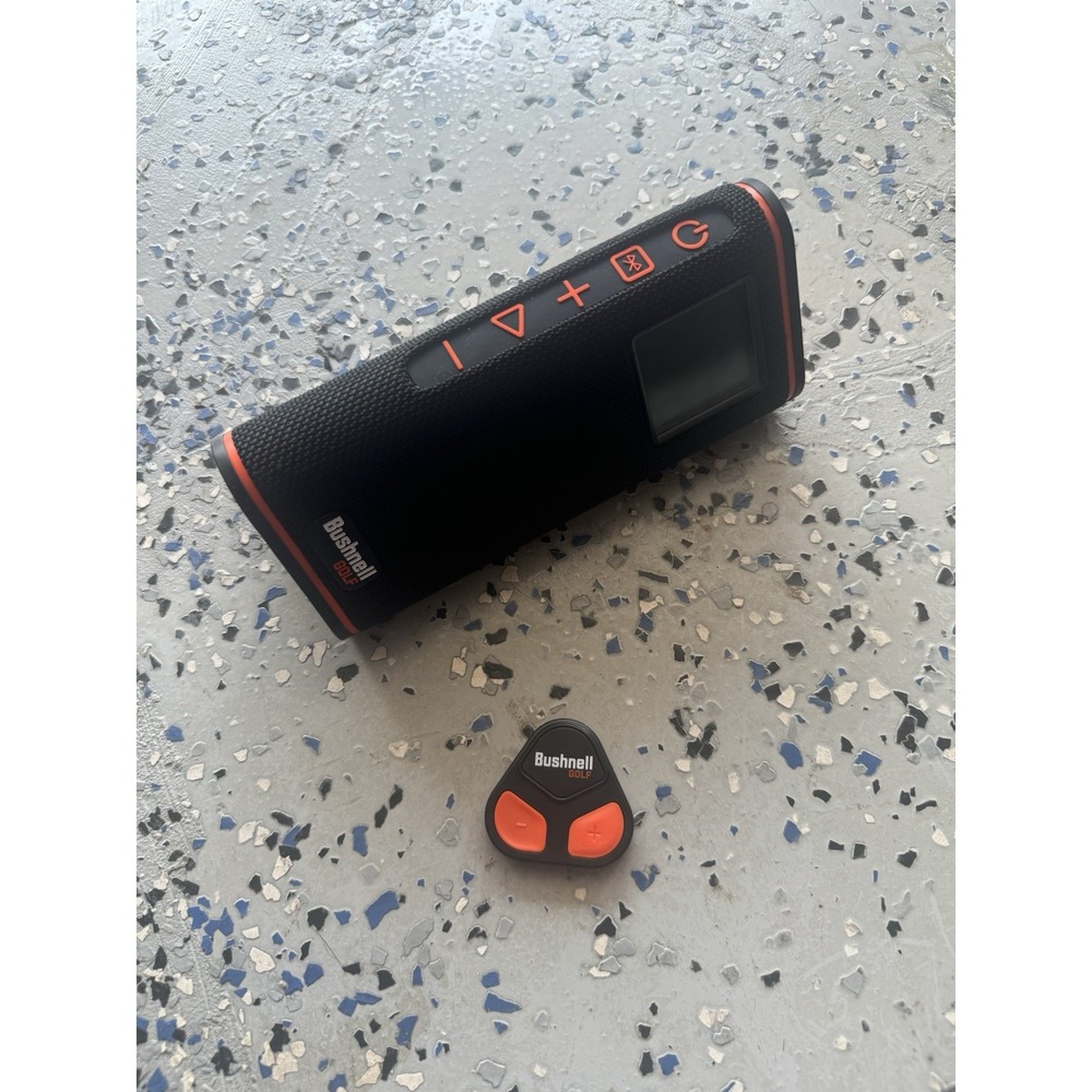 Bushnell Wingman View GPS Golf Speaker with LCD Display Remote Magnetic Clip